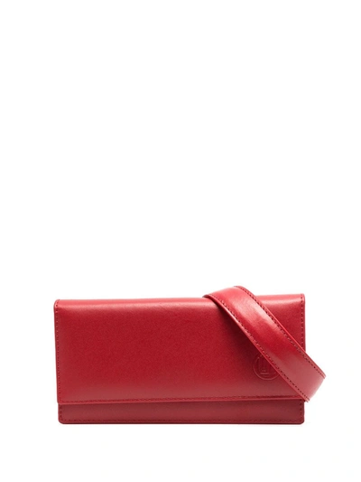 Shop Linda Farrow Logo-detail Leather Belt Bag In Red