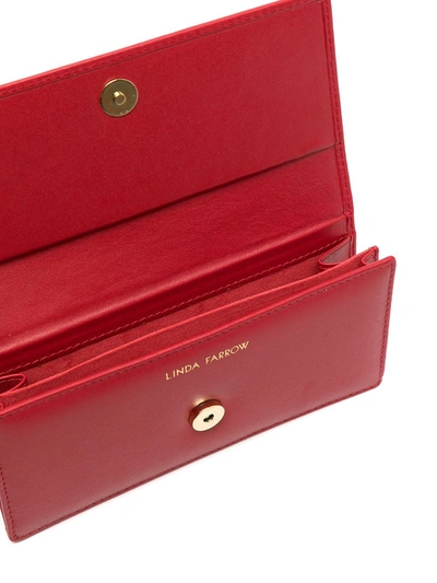 Linda Farrow Logo-detail Leather Belt Bag In Red