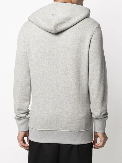 Shop Alexander Mcqueen Embroidered-logo Hoodie In Grey