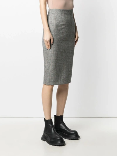 Shop Alexander Mcqueen High-waist Pencil Skirt In Black