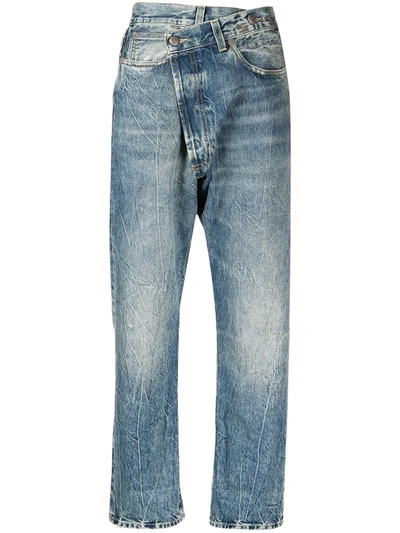 Shop R13 Crossover High-rise Jeans In Blue