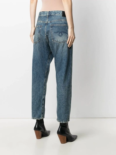Shop R13 Crossover High-rise Jeans In Blue