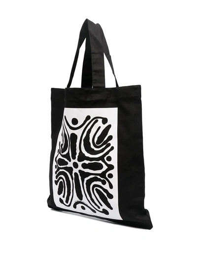 10 Corso Como Abstract Print Tote Bag In Black