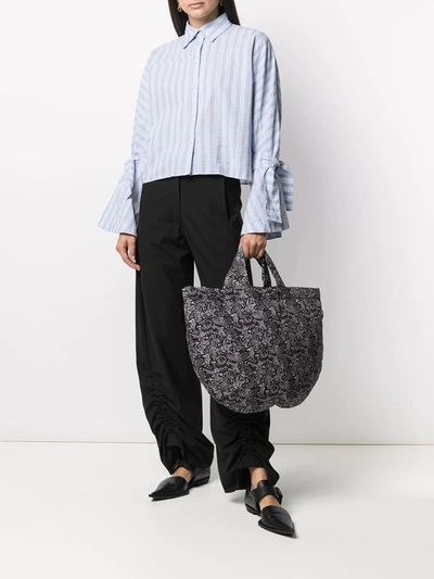 10 Corso Como Printed Tote Bag In Black