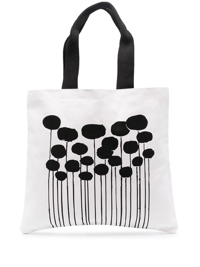 10 Corso Como Graphic Print Tote Bag In White