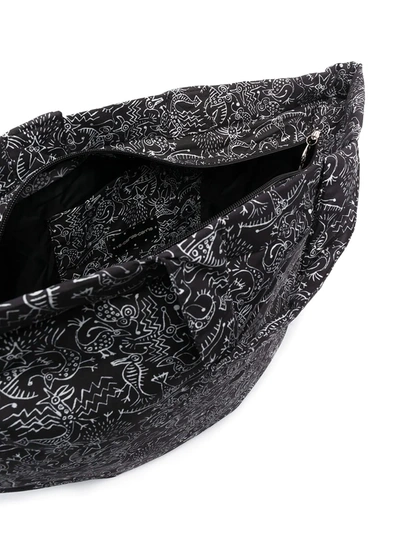 10 Corso Como Printed Tote Bag In Black
