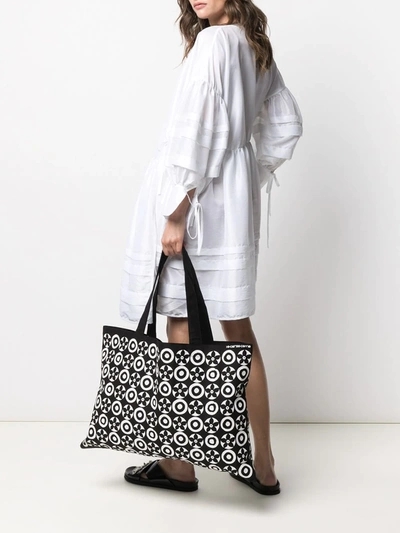 10 Corso Como Two-tone Tote Bag In Black