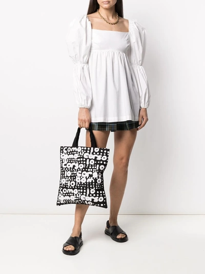 10 Corso Como Logo Polka-dot Print Tote Bag In Black