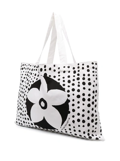 10 Corso Como Floral Polka-dot Print Tote Bag In White