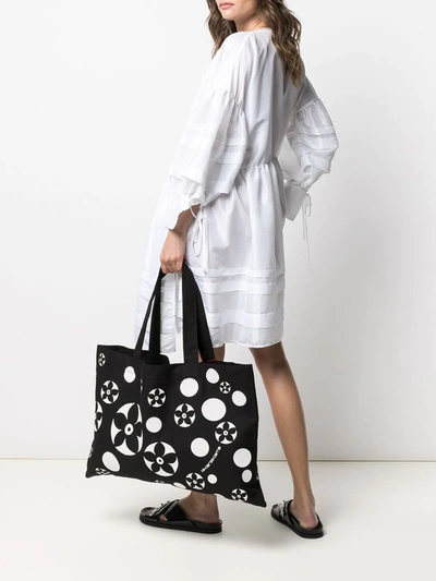 10 Corso Como Floral Print Tote Bag In Black