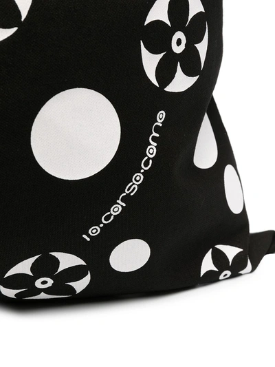 10 Corso Como Floral Print Tote Bag In Black