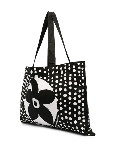 10 Corso Como Floral-print Tote Bag In Black