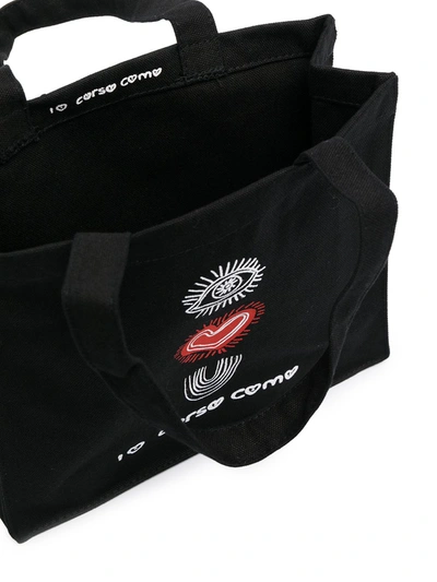 10 Corso Como I Love You Print Tote Bag In Black