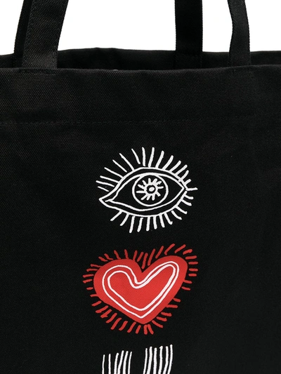 10 Corso Como I Love You Print Tote Bag In Black