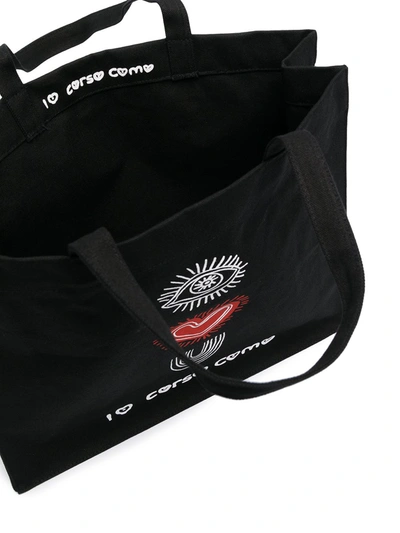 10 Corso Como I Love You Print Tote Bag In Black
