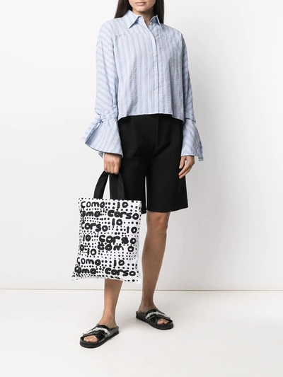 10 Corso Como Logo Printed Tote Bag In White