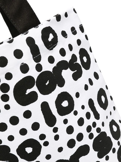 10 Corso Como Logo Printed Tote Bag In White