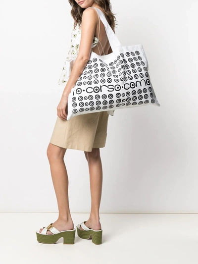 10 Corso Como Two-tone Tote Bag In White