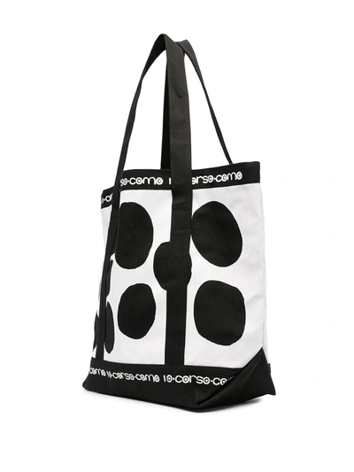 10 Corso Como Two-tone Tote Bag In Black