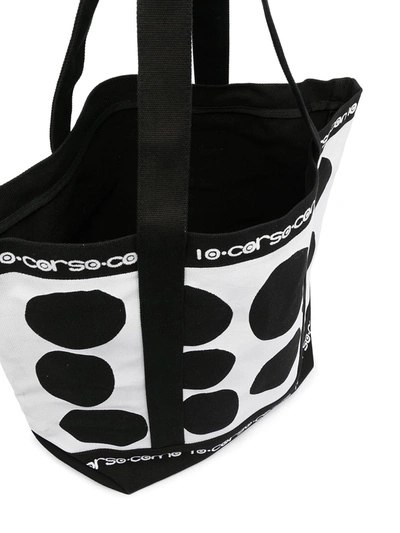 10 Corso Como Two-tone Tote Bag In Black