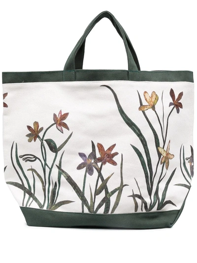 Shop 10 Corso Como Floral Print Tote Bag In Neutrals