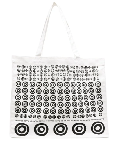 10 Corso Como Abstract Spiral Print Tote Bag In White