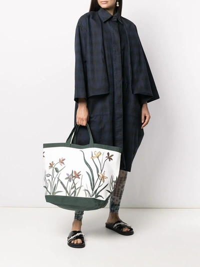 Shop 10 Corso Como Floral Print Tote Bag In Neutrals