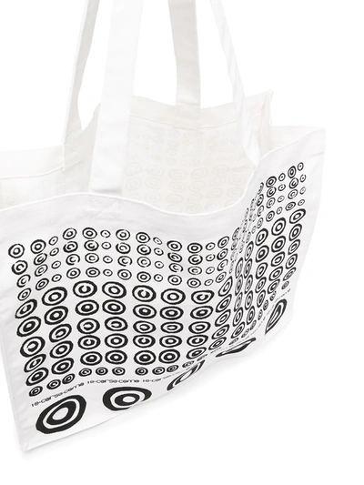10 Corso Como Abstract Spiral Print Tote Bag In White