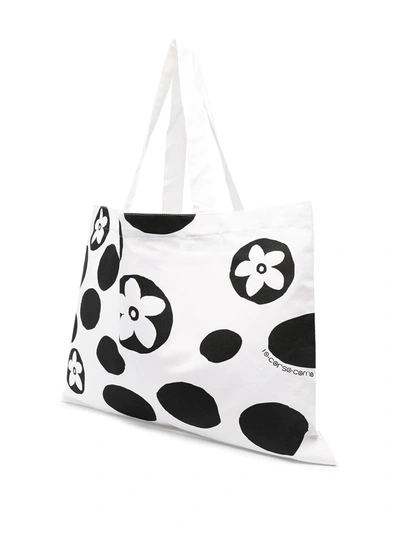 10 Corso Como Floral Polka-dot Print Tote Bag In White