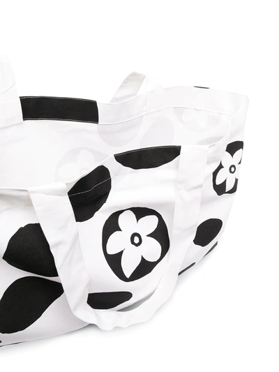 10 Corso Como Floral Polka-dot Print Tote Bag In White