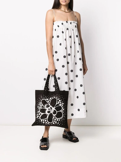 10 Corso Como Floral Polka-dot Print Tote Bag In Black