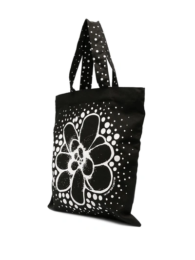 10 Corso Como Floral Polka-dot Print Tote Bag In Black