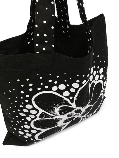 10 Corso Como Floral Polka-dot Print Tote Bag In Black