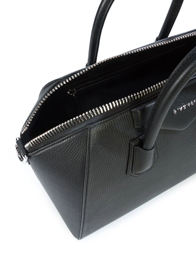 Shop Givenchy Antigona Medium Leather Handbag In Black