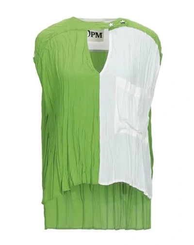 Shop 8pm Woman Top Green Size L Acetate, Silk