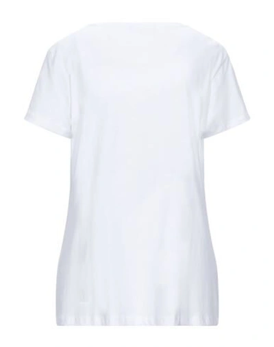 Shop Patrizia Pepe Woman T-shirt White Size 1 Cotton, Glass