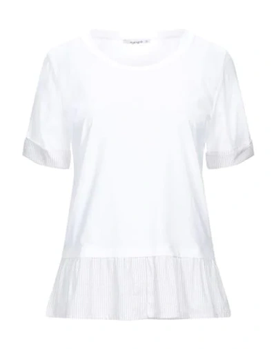 Shop Kangra Cashmere T-shirts In White