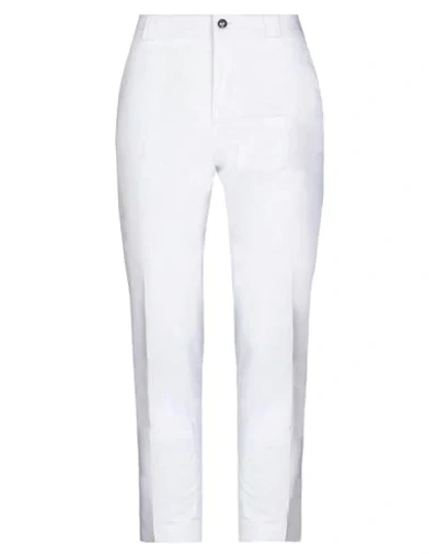 Shop Berwich Woman Pants White Size 8 Cotton, Elastane