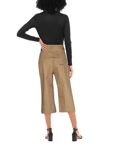 Shop Semicouture Woman Cropped Pants Camel Size 10 Cotton, Elastane In Beige