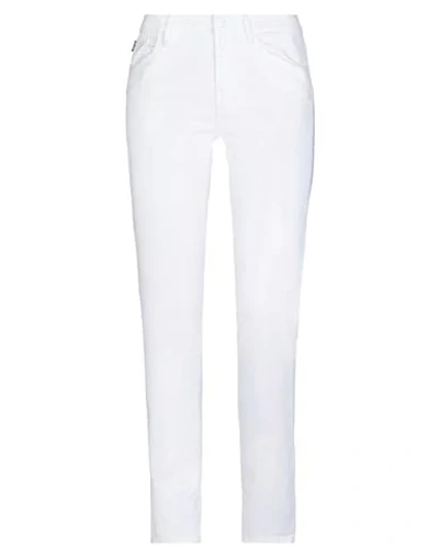 Shop Love Moschino Woman Pants White Size 28 Cotton, Lyocell, Elastane