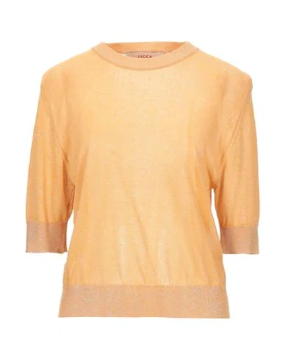 Shop Jucca Woman Sweater Apricot Size M Viscose, Polyamide, Polyester In Orange