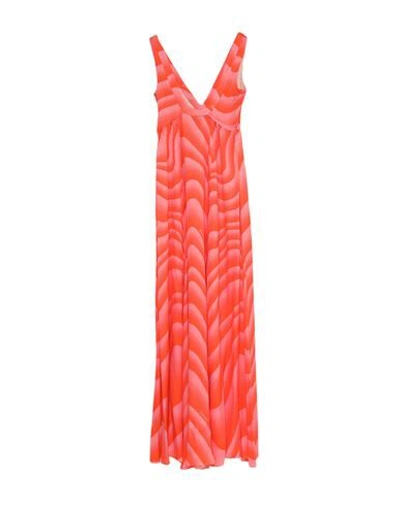 Shop Just Cavalli Woman Maxi Dress Orange Size 4 Viscose