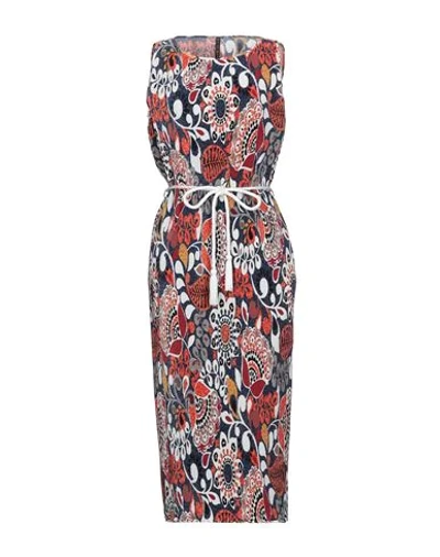 Manila Grace Midi Dresses In Blue