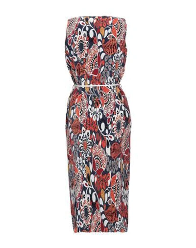 Manila Grace Midi Dresses In Blue