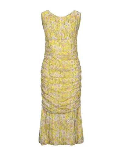 Shop Ainea 3/4 Length Dresses In Yellow
