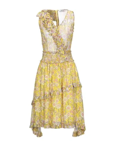Shop Ainea Knee-length Dresses In Yellow