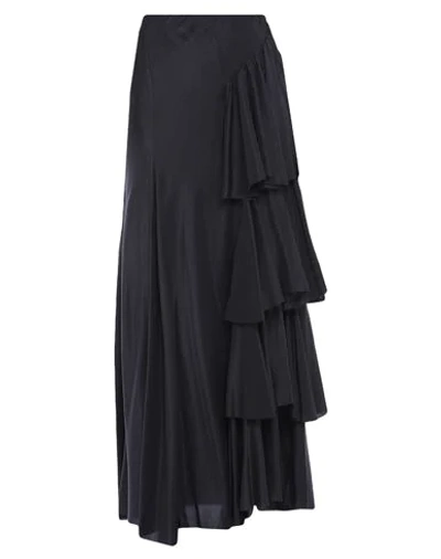 Shop Jucca Woman Maxi Skirt Black Size 6 Silk
