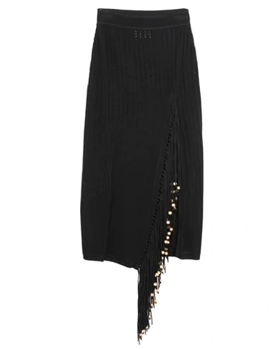 Shop Frankie Morello Woman Midi Skirt Black Size M Viscose, Polyamide