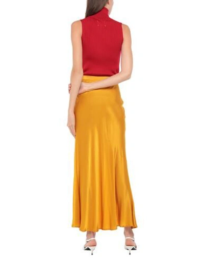 Shop Ainea Long Skirts In Ocher