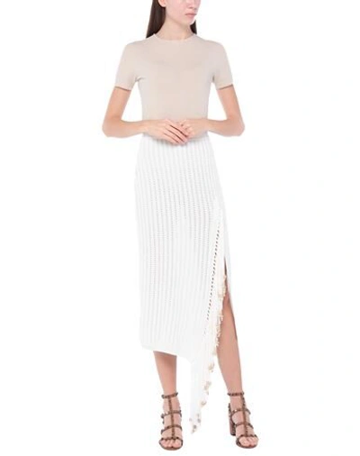 Shop Frankie Morello Midi Skirts In White